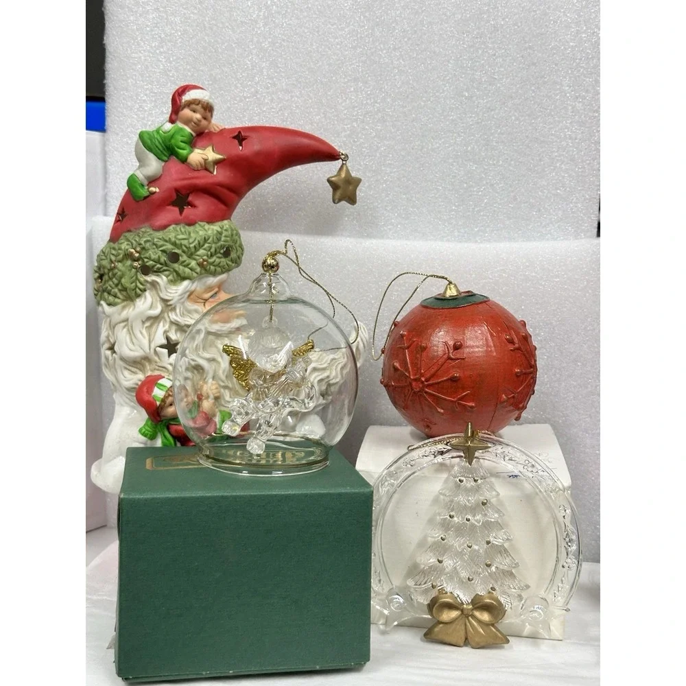 Christmas‎ Ornaments Kirkland and Pier One Lot of 4 In Boxes Used Vintage Mod